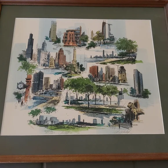Hollenbeck Limited Edition FRAMED Print CHICAGO MONTAGE